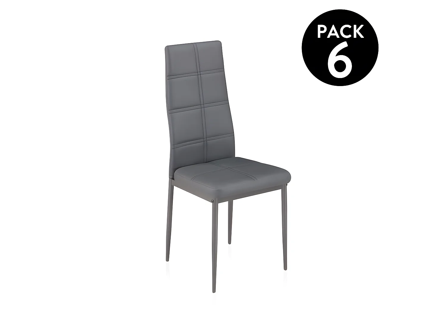 Pack 6 sillas de comedor Gray Tex Gris