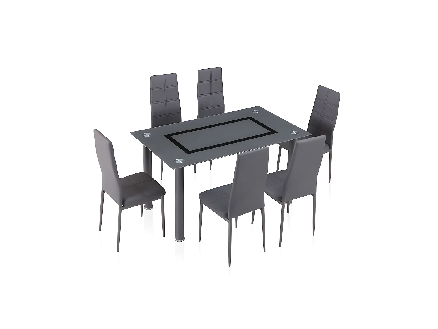 Pack 6 sillas de comedor Gray Tex Gris