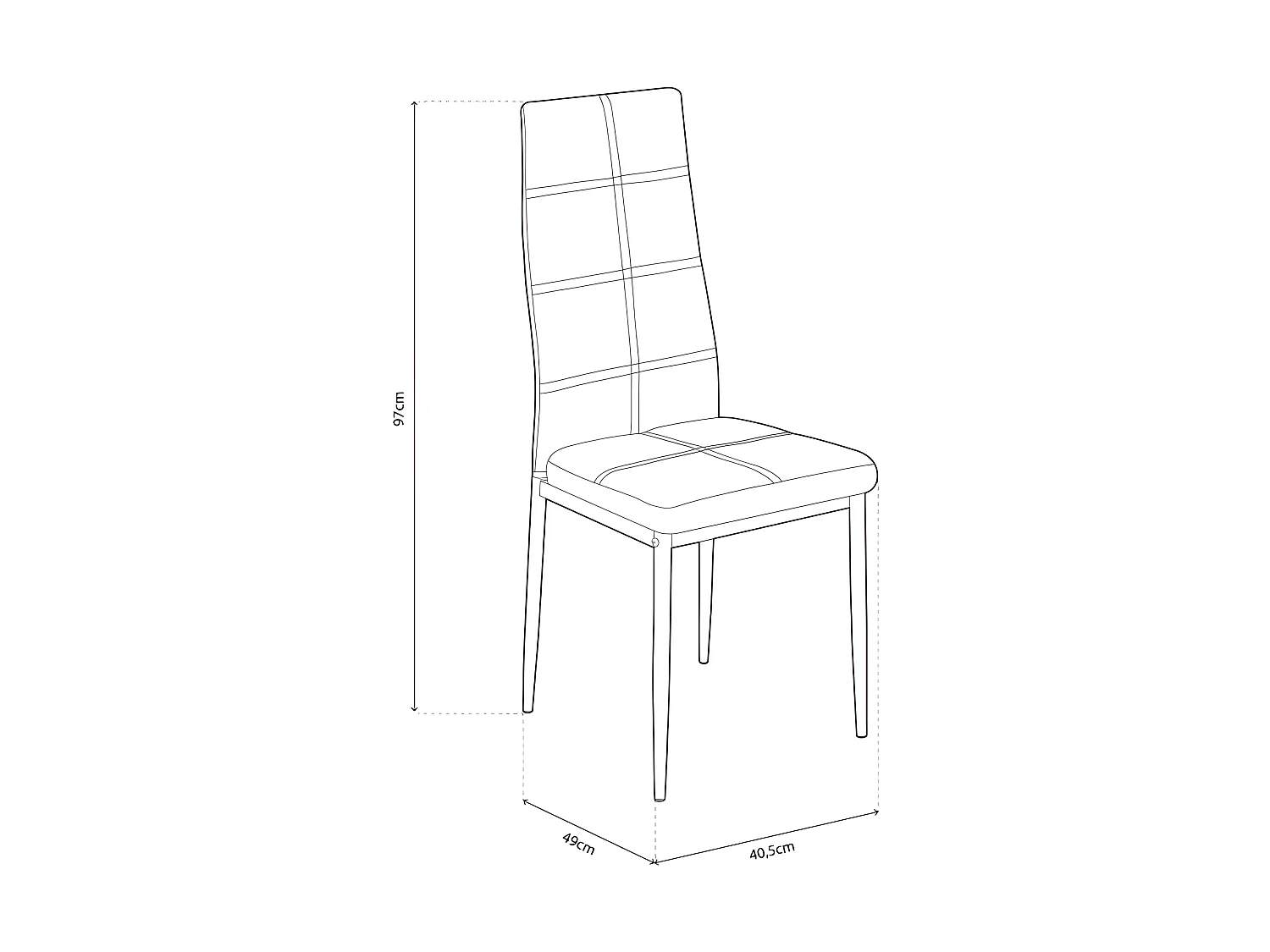 Pack 6 sillas de comedor Gray Tex Gris