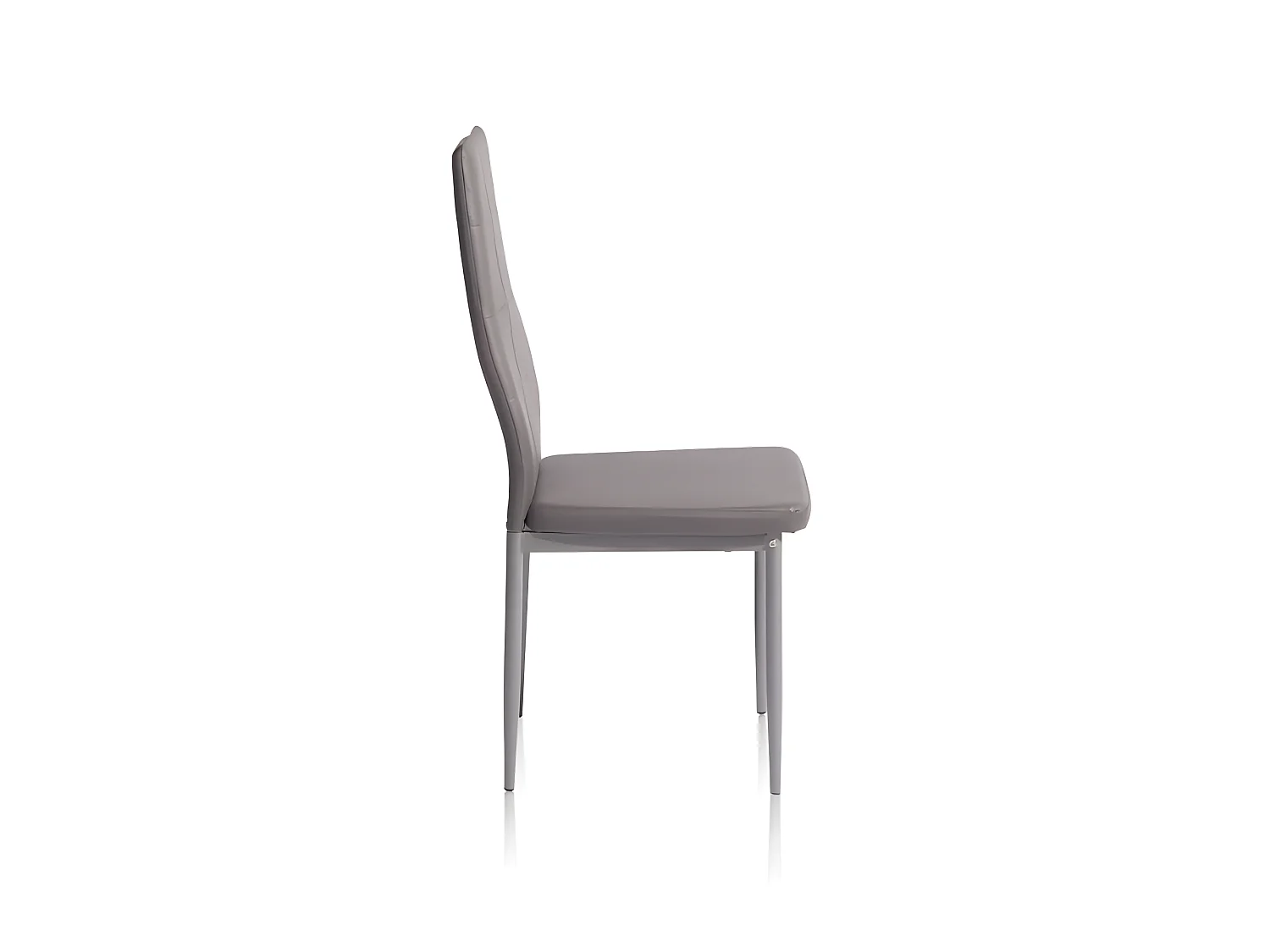 Pack 4 sillas comedor Laia símil piel gris 98x43x44 cm Adec