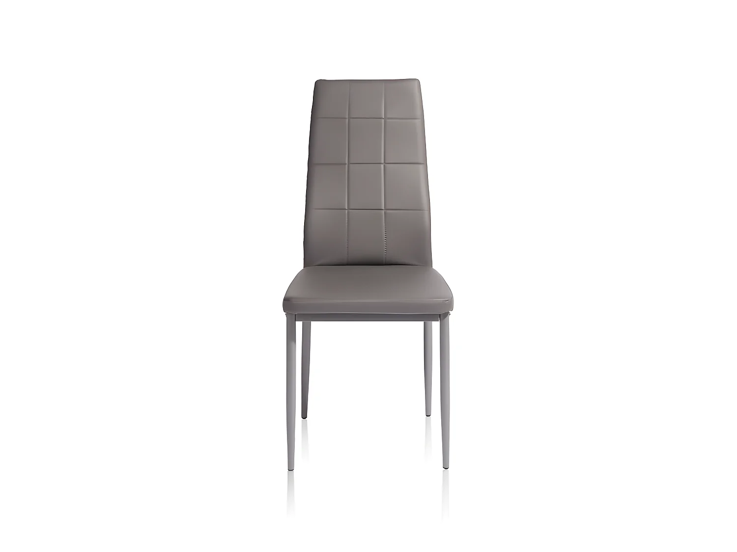 Pack 4 sillas comedor Laia símil piel gris 98x43x44 cm Adec