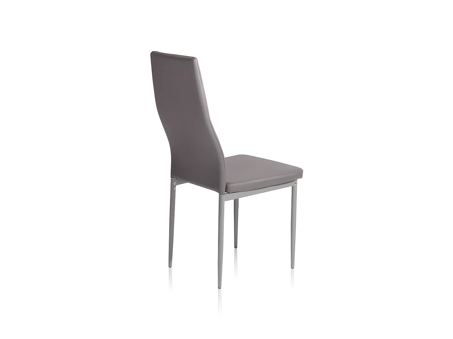 Pack 4 sillas comedor Laia símil piel gris 98x43x44 cm Adec