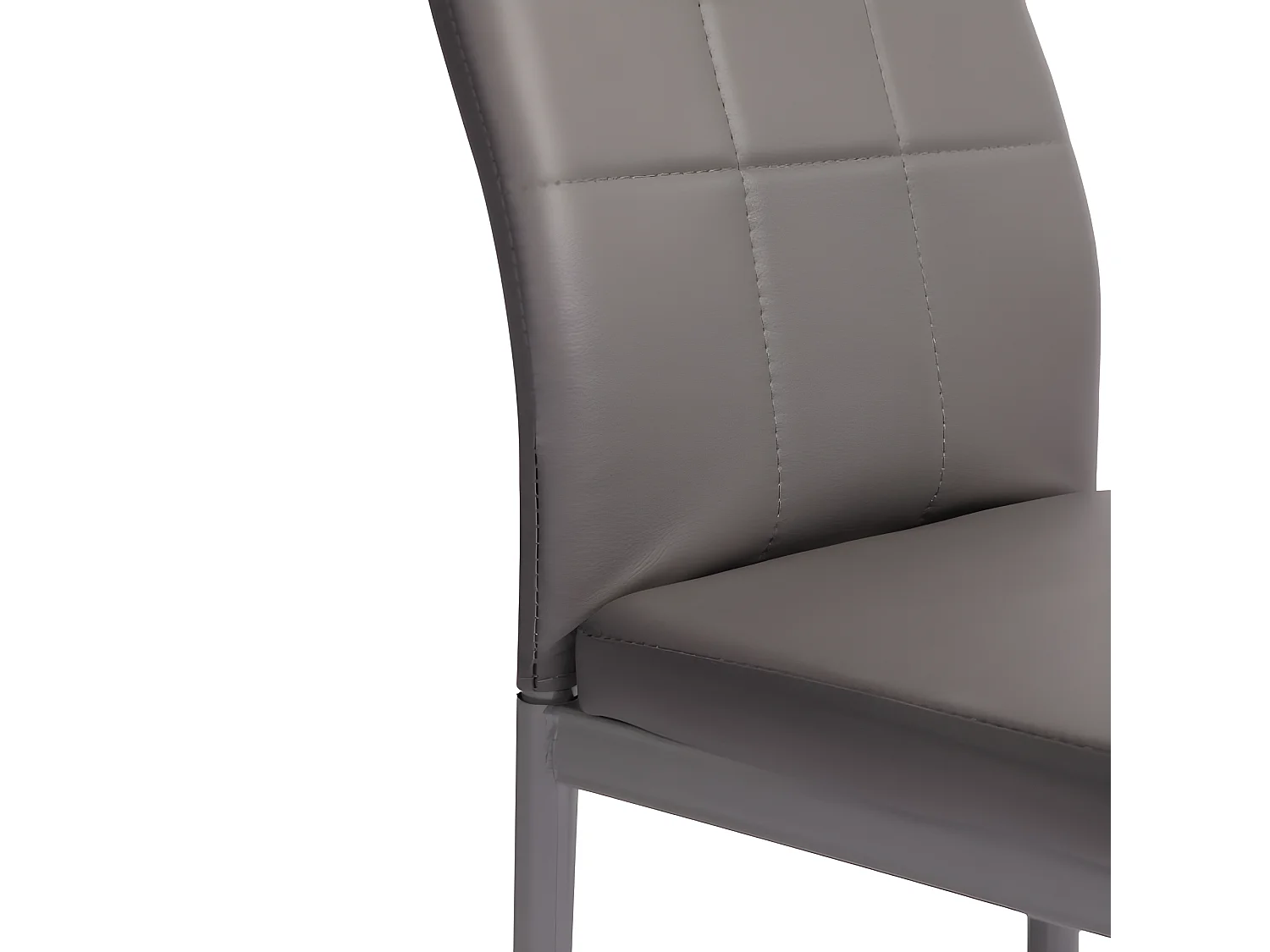 Pack 4 sillas comedor Laia símil piel gris 98x43x44 cm Adec