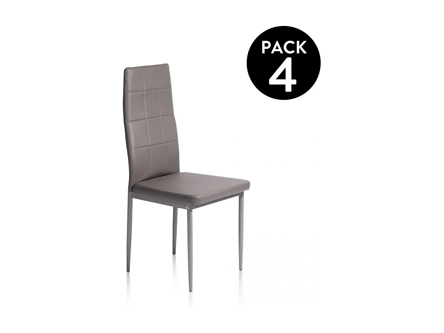 Conjunto de 4 cadeiras de jantar Laia Gris oscuro