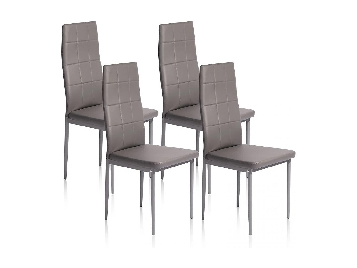 Conjunto de 4 cadeiras de jantar Laia Gris oscuro