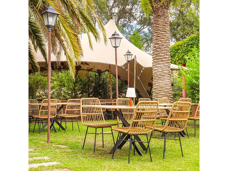 Pack 4 sillas de comedor Malai Rattan - Negro