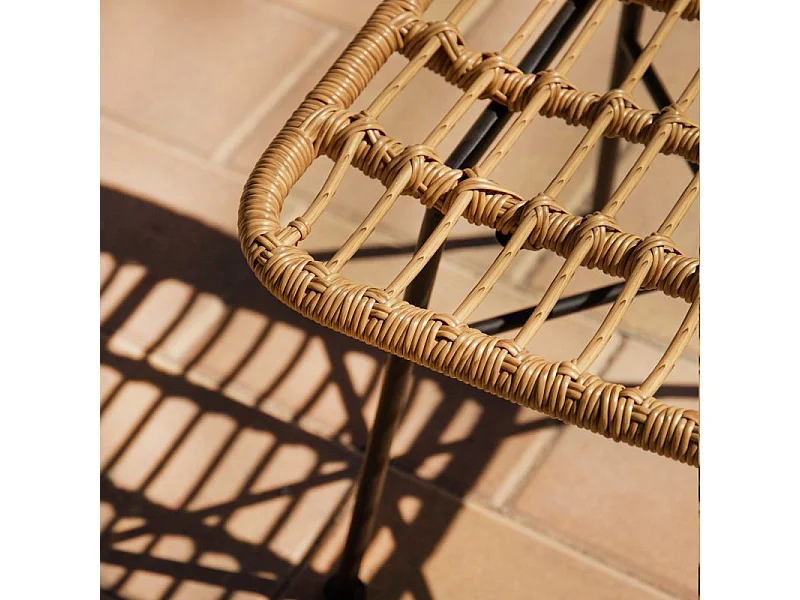 Pack 4 sillas de comedor Malai Rattan - Negro