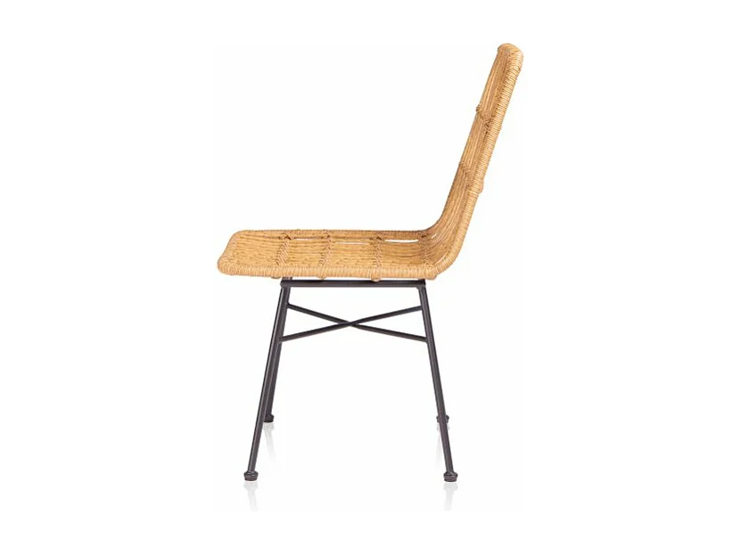 Pack 4 sillas de comedor Malai Rattan - Negro