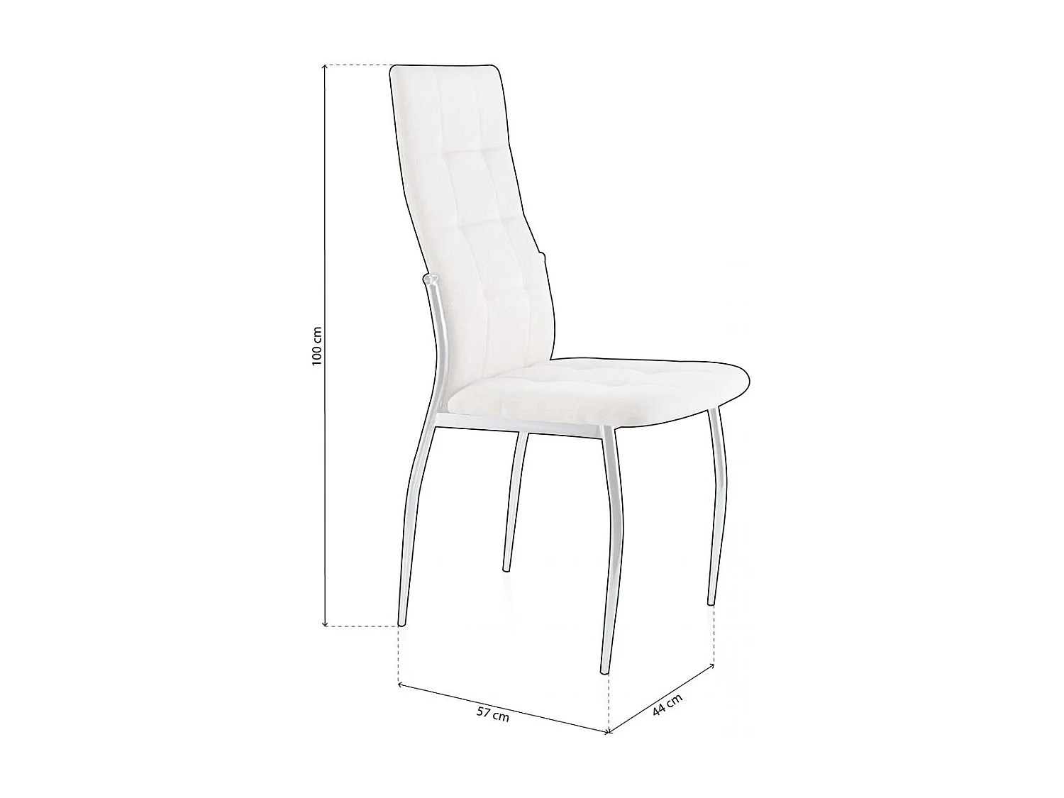 Conjunto de 4 cadeiras de jantar Diana Tejido - Beige