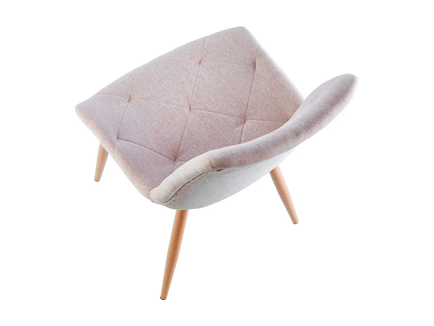 Pack de 4 sillas Marlene tejido tapizado beige/oak Adec