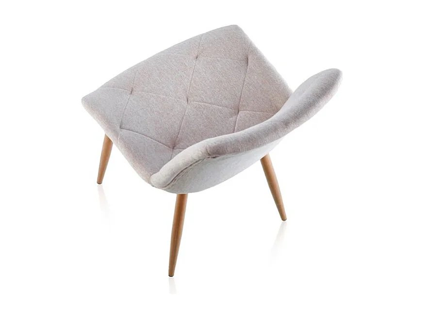 Pack de 4 sillas Marlene tejido tapizado beige/oak Adec