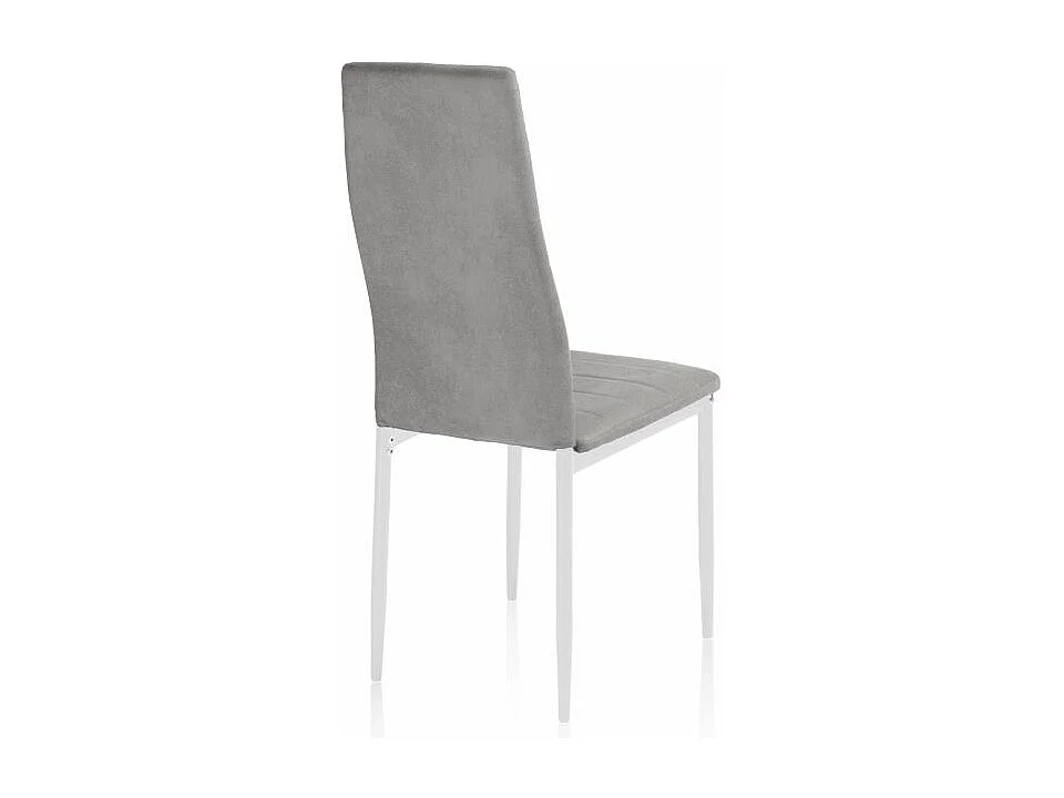 Pack 6 sillas de comedor Yuri Gris oscuro–Blanco
