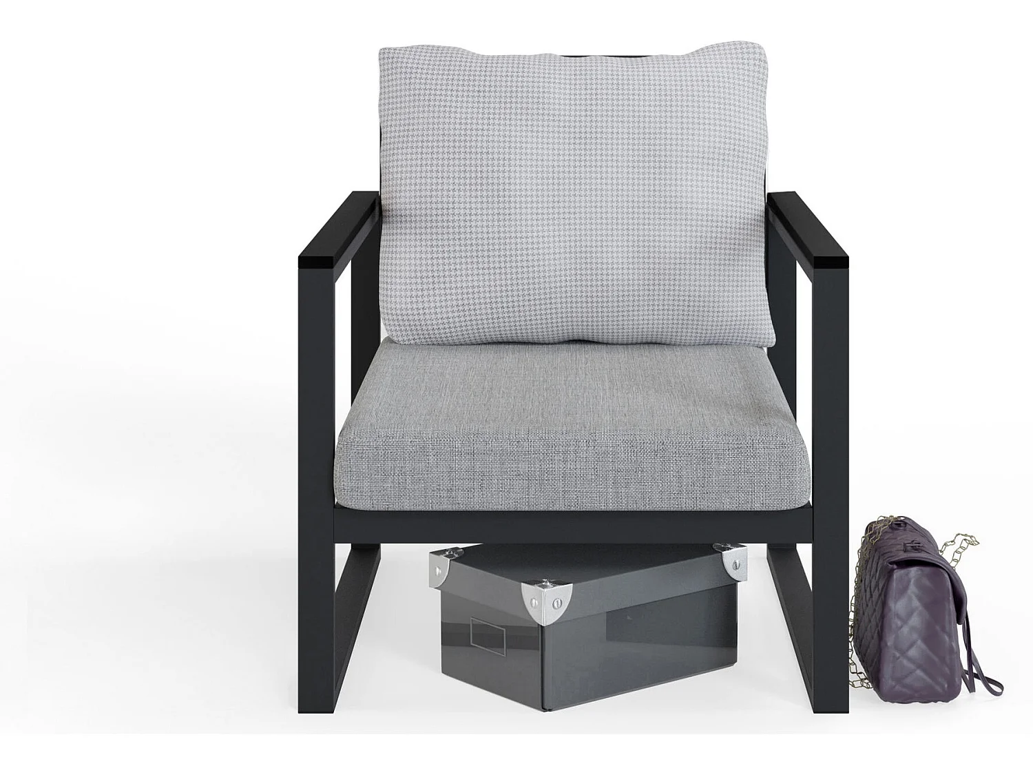 Fauteuil de jardin Anthracite-Gris 74x65x75