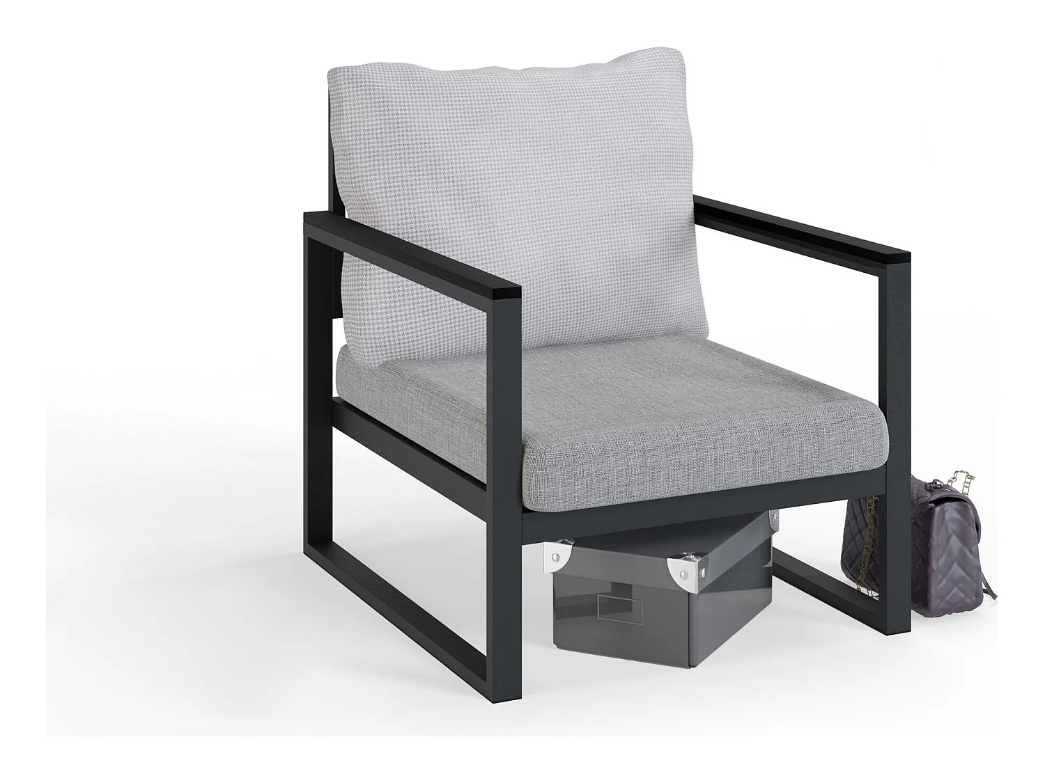 Fauteuil de jardin Anthracite-Gris 74x65x75