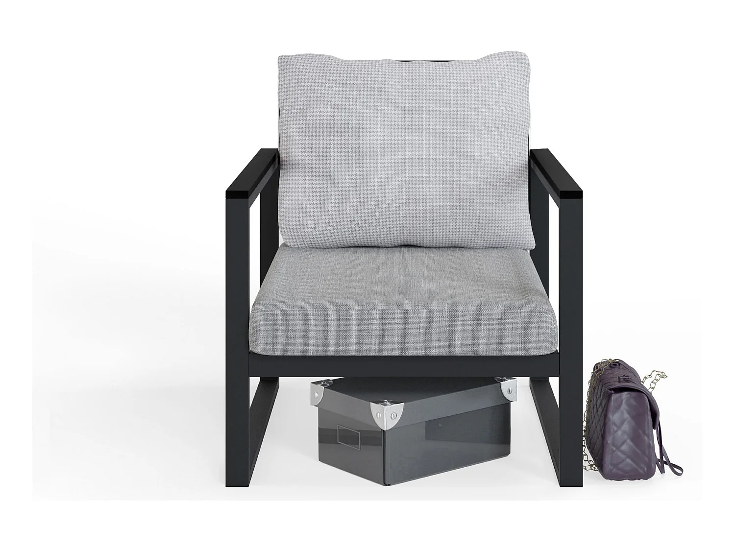 Fauteuil de jardin Anthracite-Gris 74x65x75