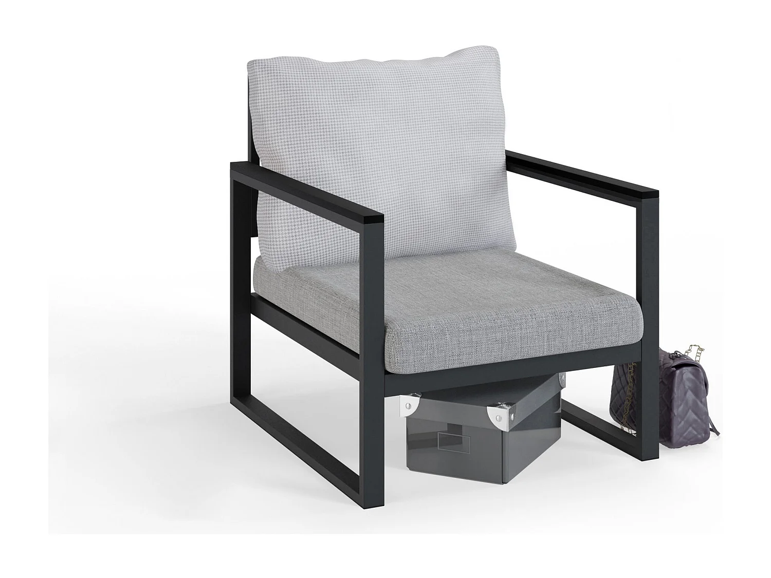 Fauteuil de jardin Anthracite-Gris 74x65x75