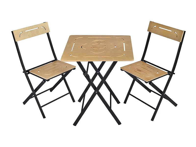 Ensemble table et chaises (3 pièces) 60x73x60