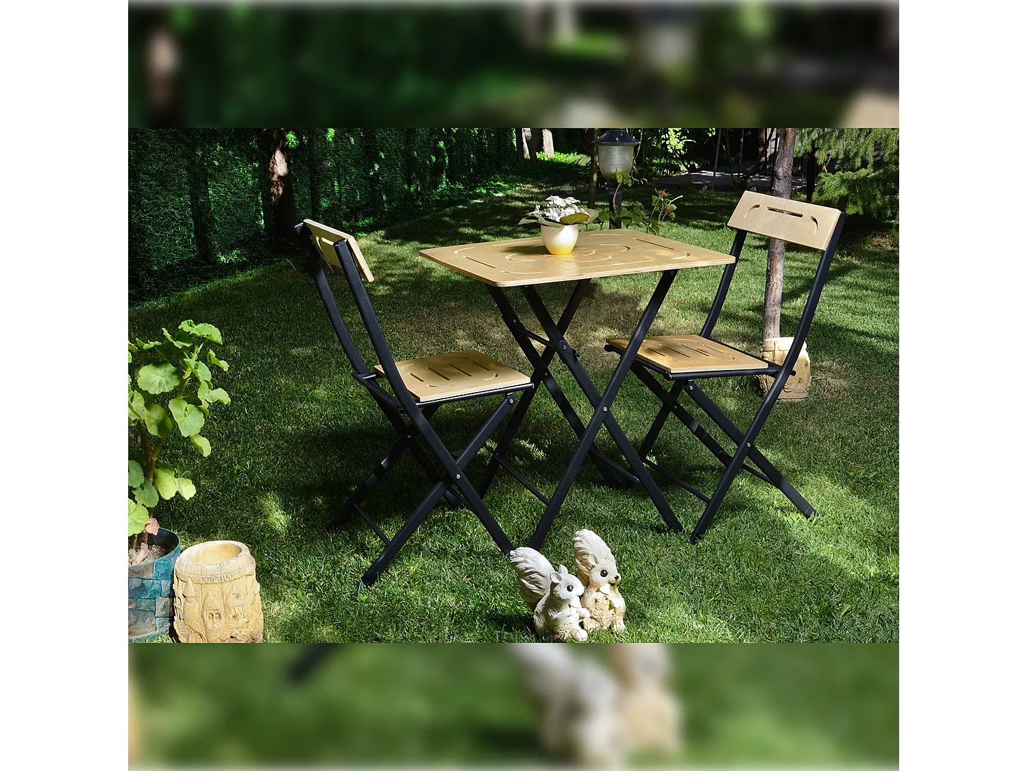 Ensemble table et chaises (3 pièces) 60x73x60