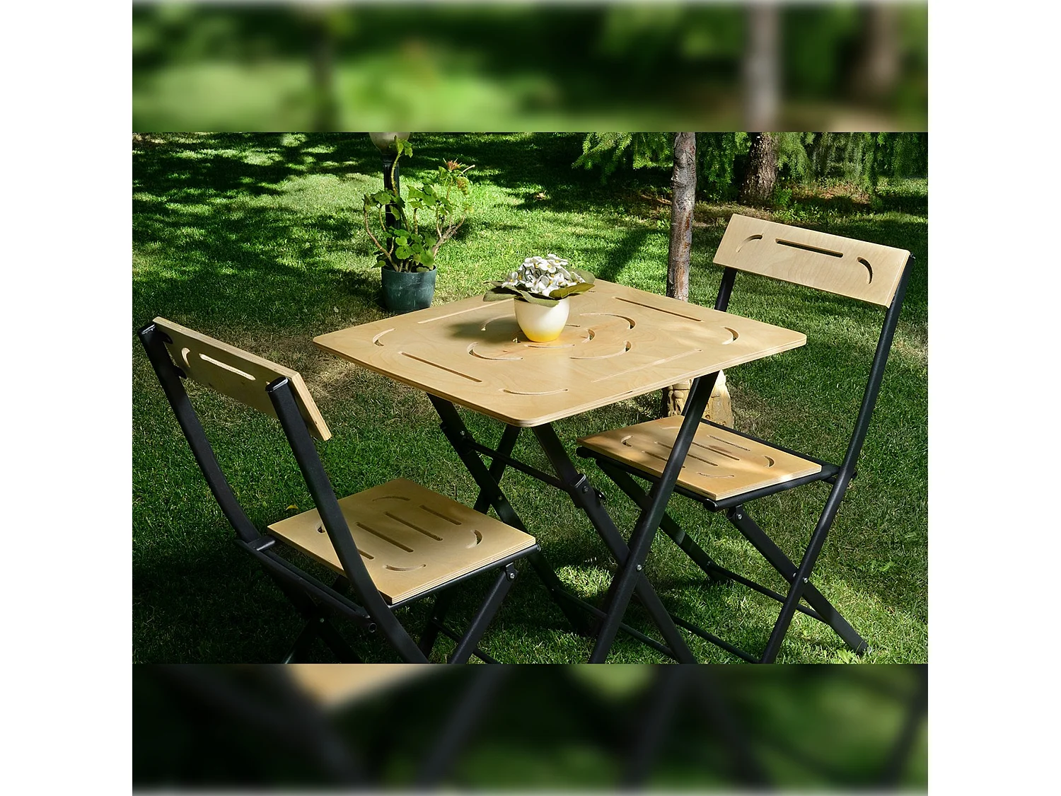 Ensemble table et chaises (3 pièces) 60x73x60