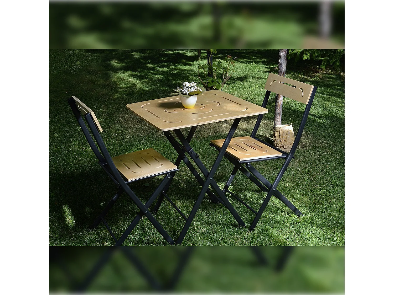 Ensemble table et chaises (3 pièces) 60x73x60