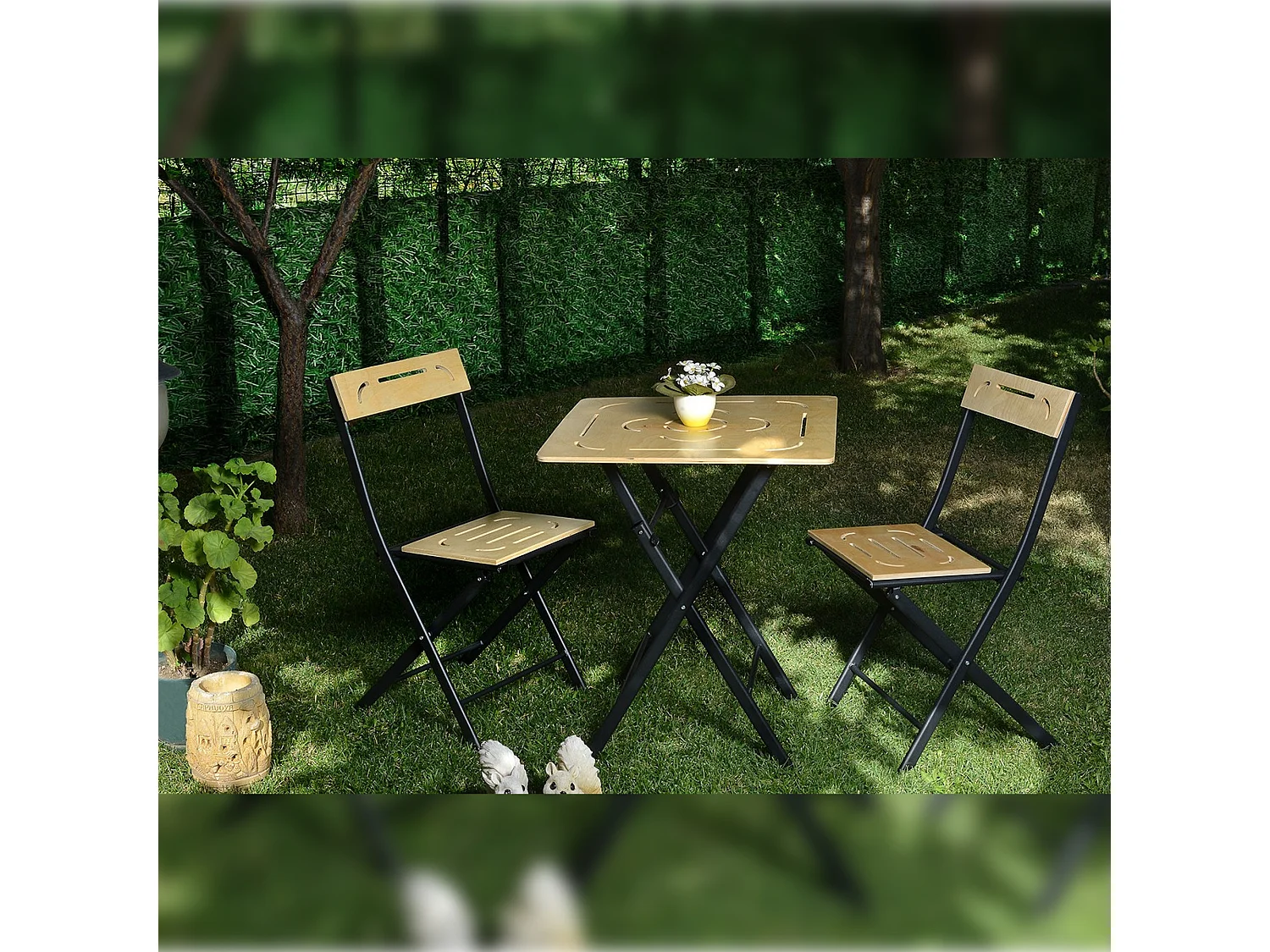 Ensemble table et chaises (3 pièces) 60x73x60