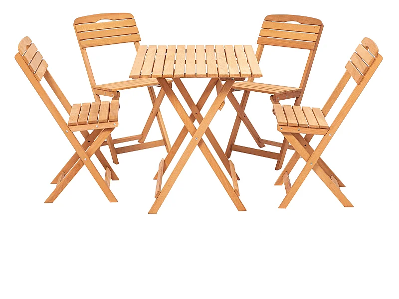 Ensemble table et chaises de jardin (5 pièces) 80x72x60