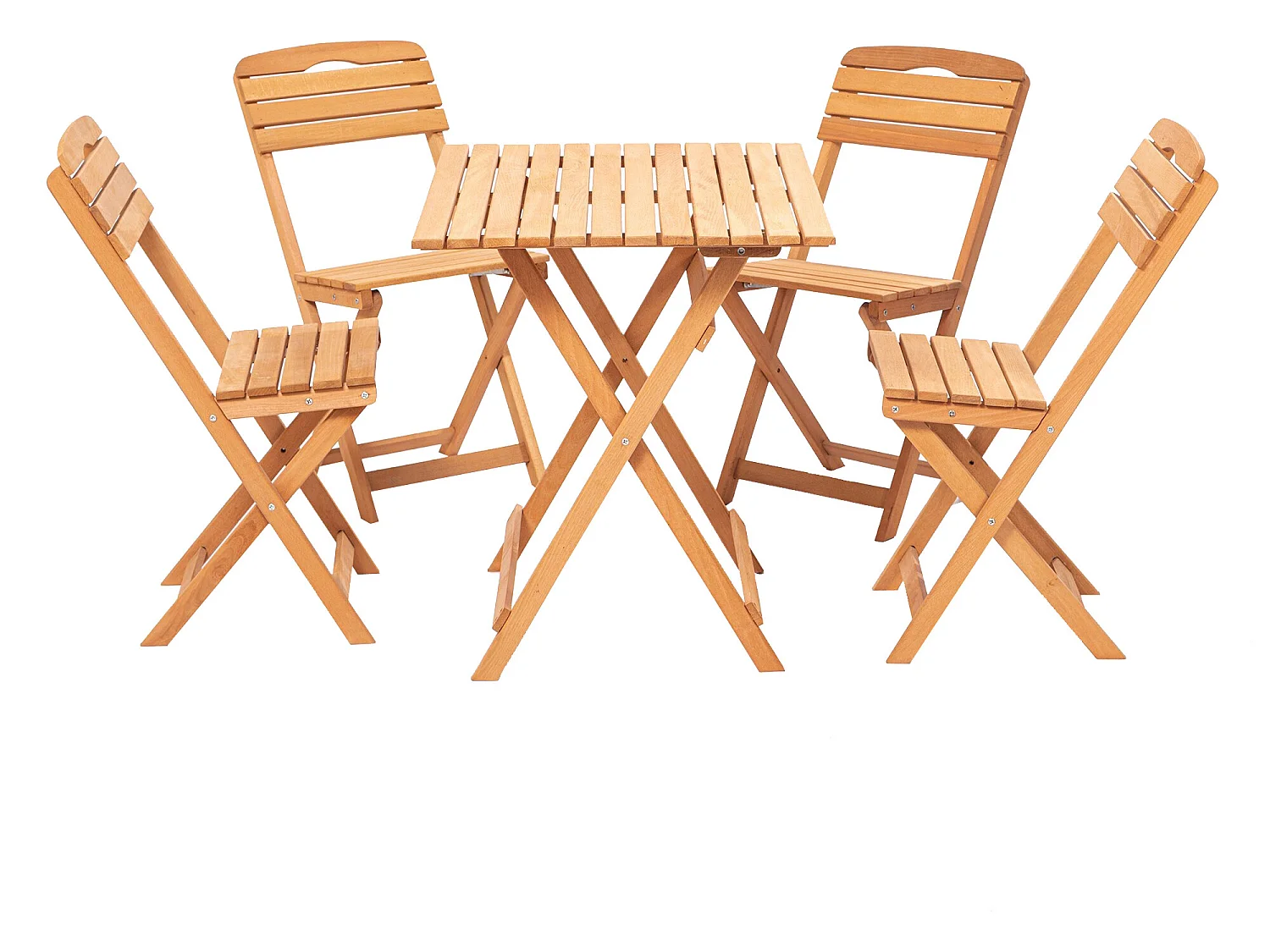 Ensemble table et chaises de jardin (5 pièces) 80x72x60