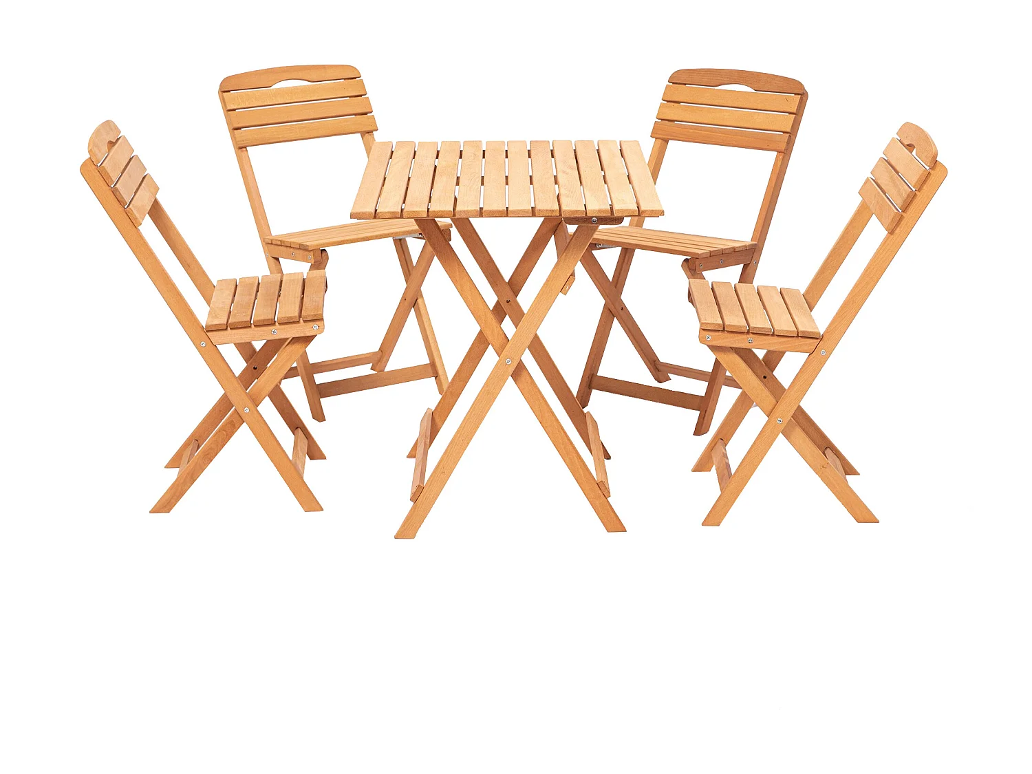 Ensemble table et chaises de jardin (5 pièces) 80x72x60