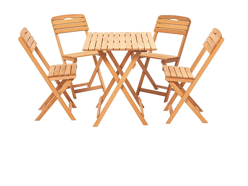 Ensemble table et chaises de jardin (5 pièces) 80x72x60