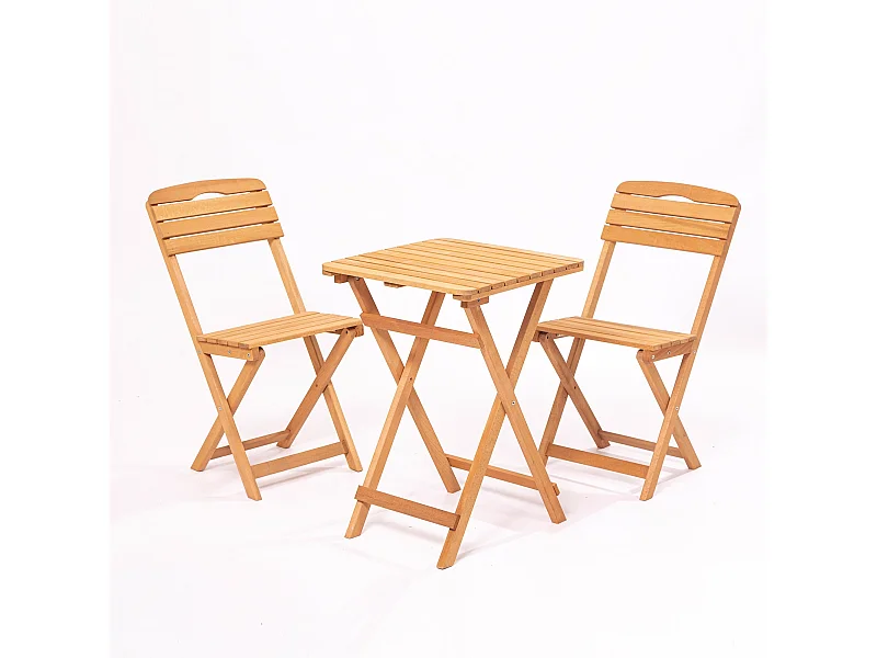 Set de table et 2 chaises de jardin 50x72x50