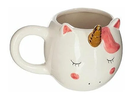 Mug Déco "Licorne" 15cm Blanc