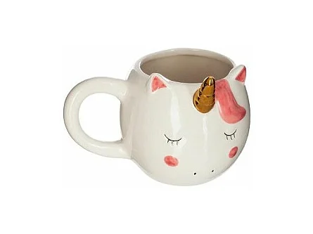 Mug Déco "Licorne" 15cm Blanc