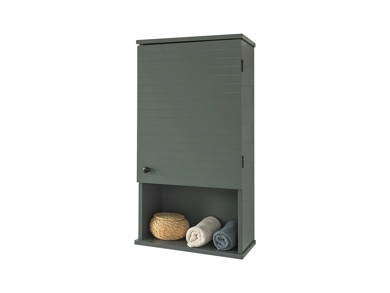 Meuble Haut Armoire Suspendue de Toilettes Placard Mural avec Porte et étagères,BZR25-DG