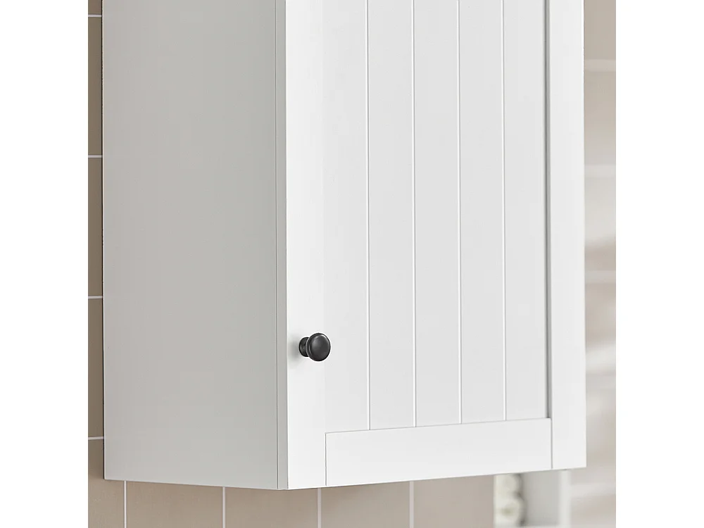 SoBuy Armário de banheiro com espelho, armário de cozinha, Armário de cozinha suspenso BZR19-W