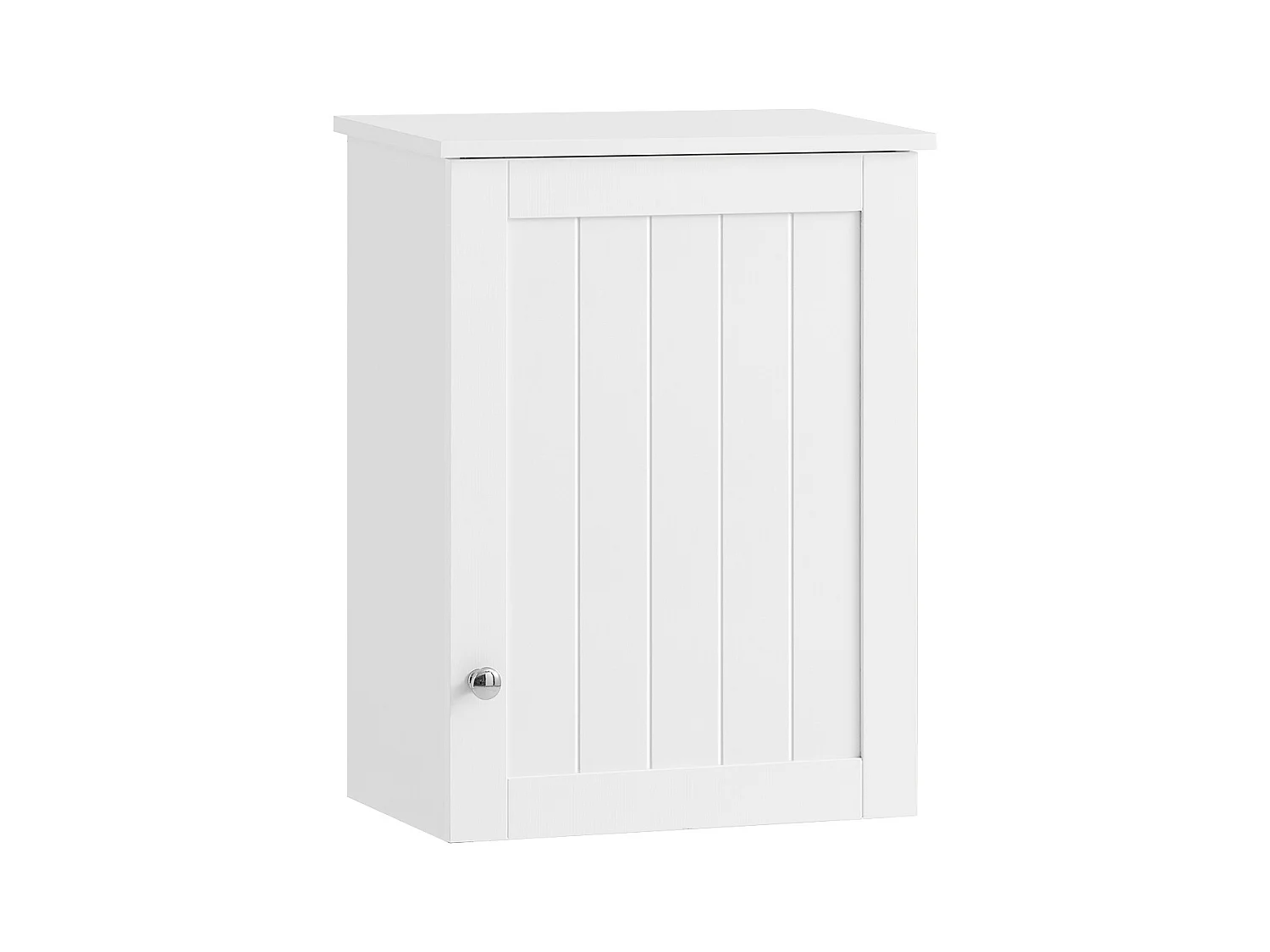 Meuble Haut de Salle de Bain- 1 Porte Placard Commode Armoire Suspendue, BZR19-W