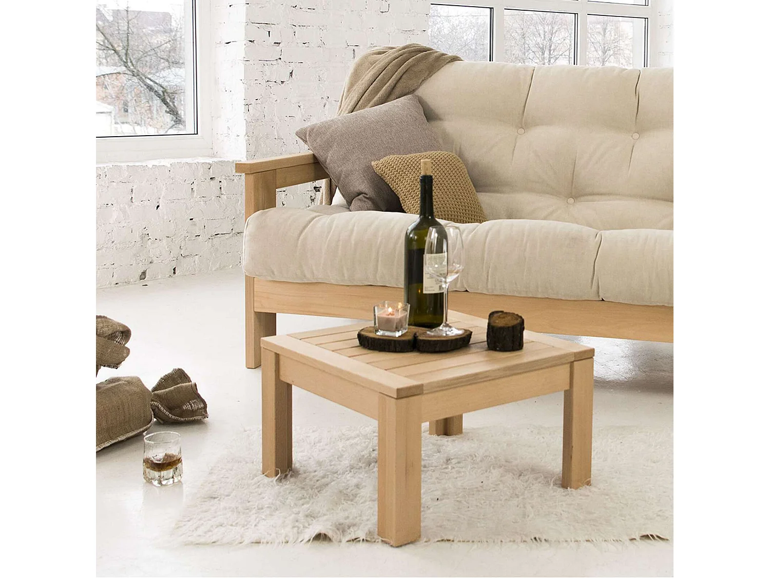 Table d'appoint mexico Noyer