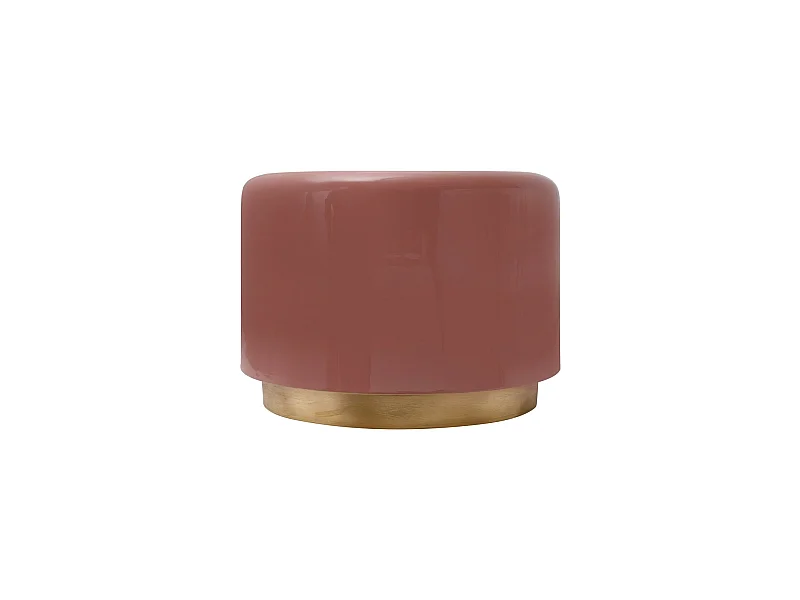 Table d'appoint design minimaliste rose et cuivre