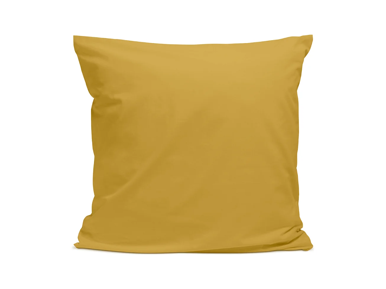 Taie d'oreiller 100% Percale de coton - Moutarde - 65x65cm