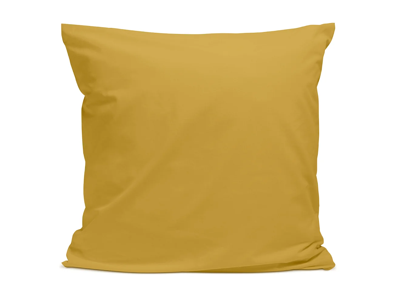 Taie d'oreiller 100% Percale de coton - Moutarde - 65x65cm