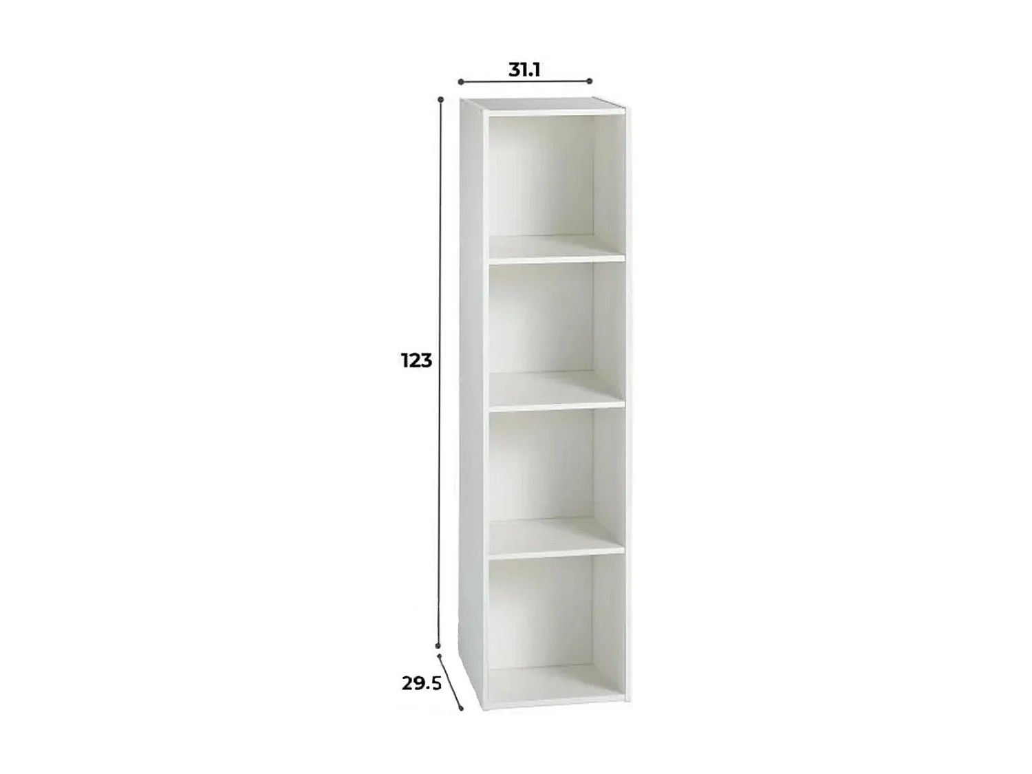 Etagère de Rangement 4 Cases - H122 cm