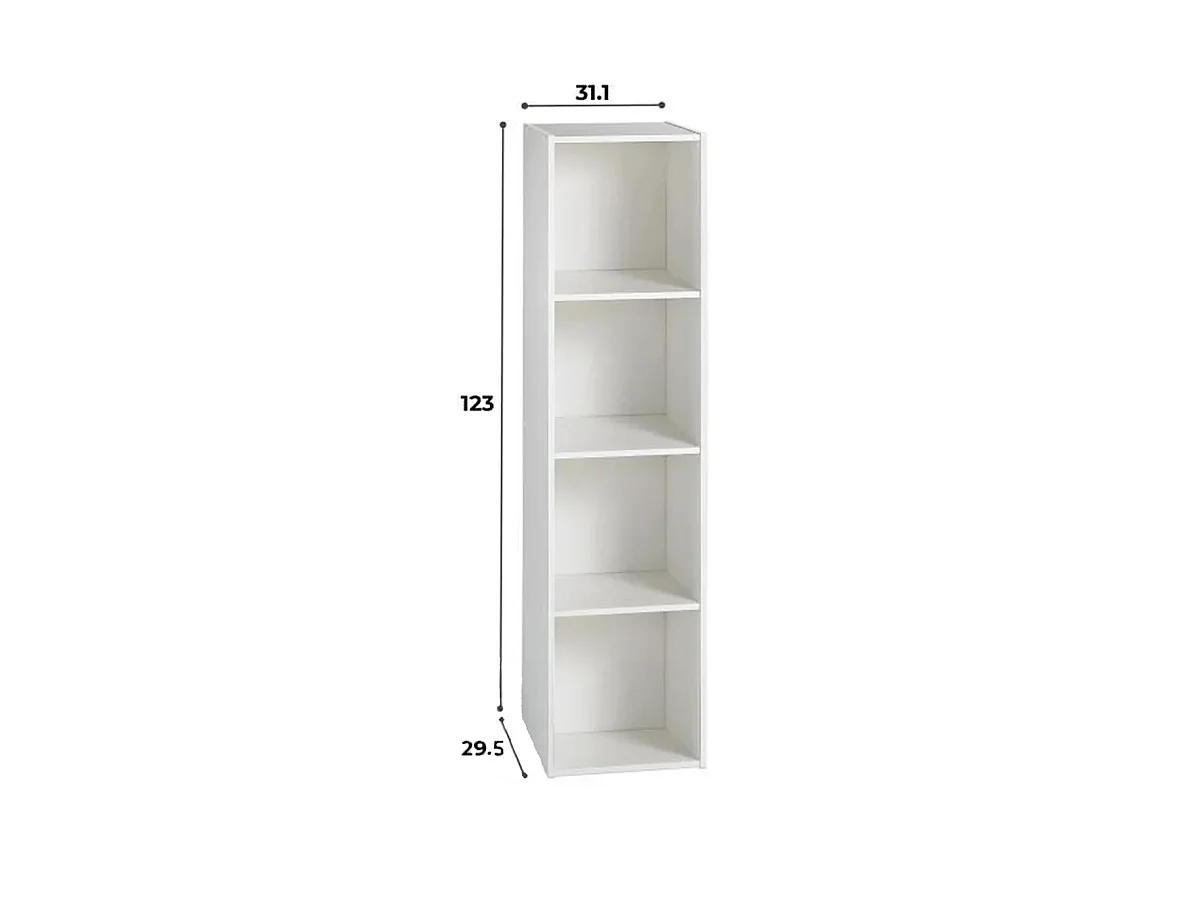 Mueble con 4 Compartimentos - L31 x H122 cm