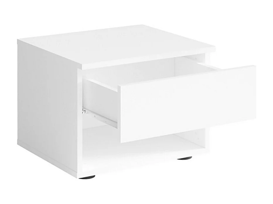 Set von 2 Nachttischen - 1 Fach und 1 Schublade - weiß - Kollektion NOFI