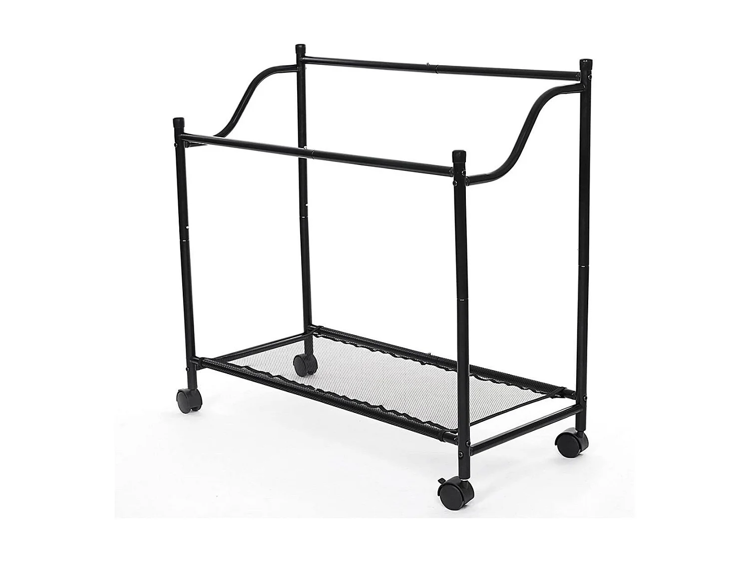 Bac à Linge avec 4 Sacs Amovibles Noirs sur Roulettes - L87,5 cm