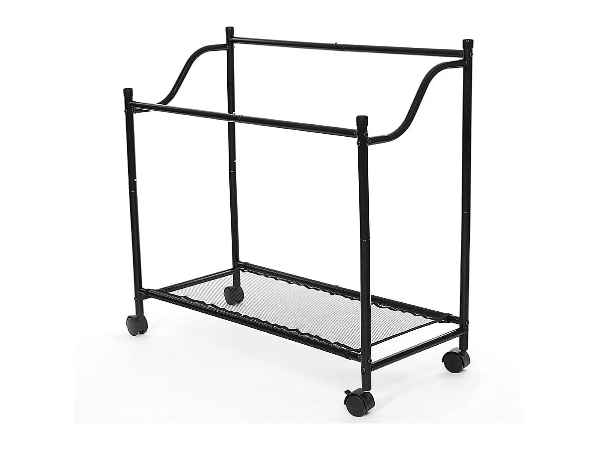 Bac à Linge avec 4 Sacs Amovibles Noirs sur Roulettes - L87,5 cm