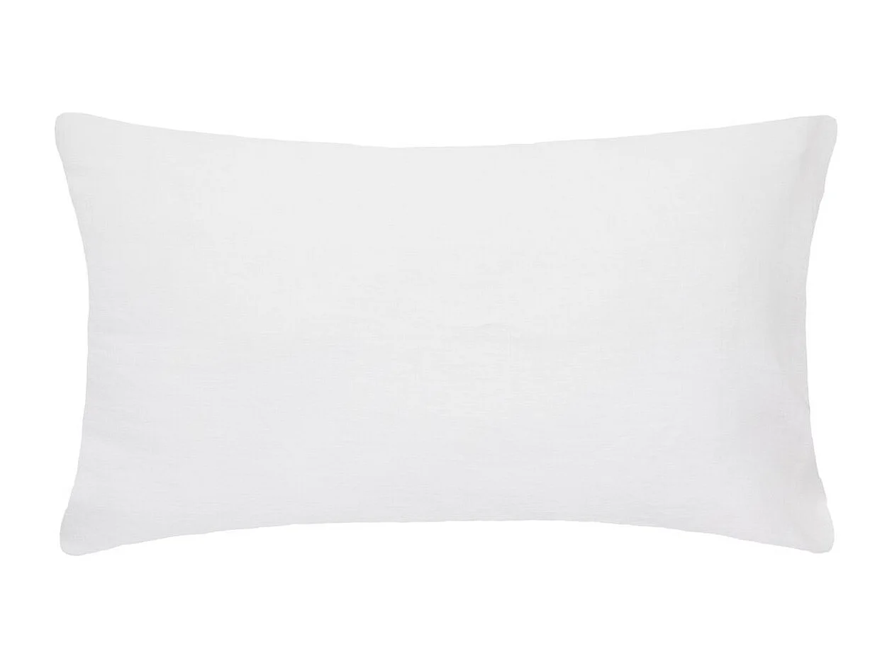 Taie d'Oreiller en Lin "Adorable" 50x70cm Blanc