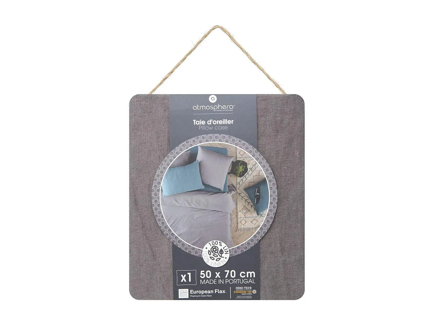 Kopfkissenbezug aus 100% Leinen