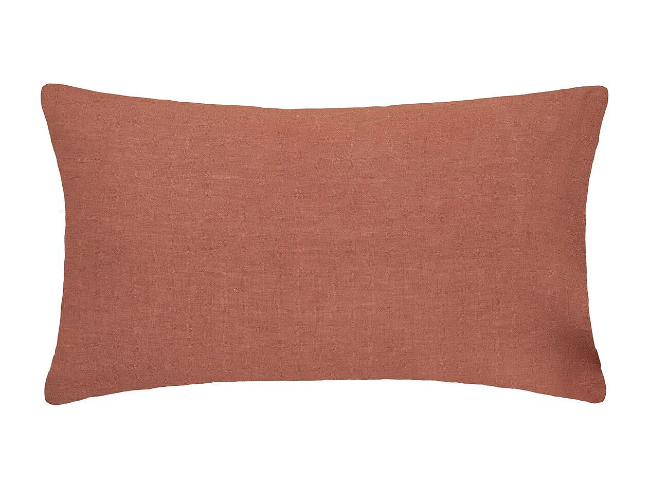 Taie d'Oreiller en Lin "Adorable" 50x70cm Terracotta