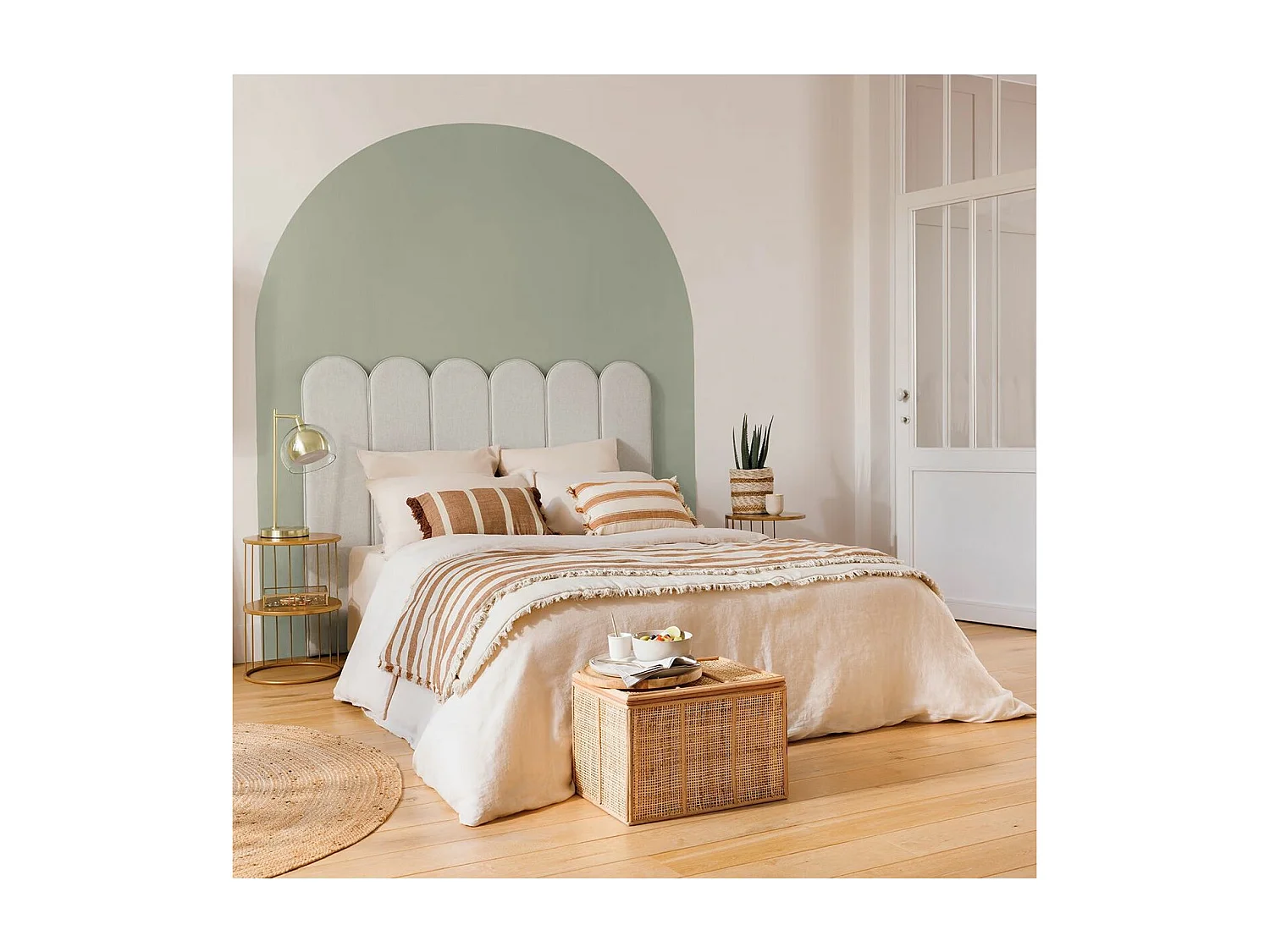 Taie d'Oreiller en Lin "Adorable" 65x65cm Beige Lin