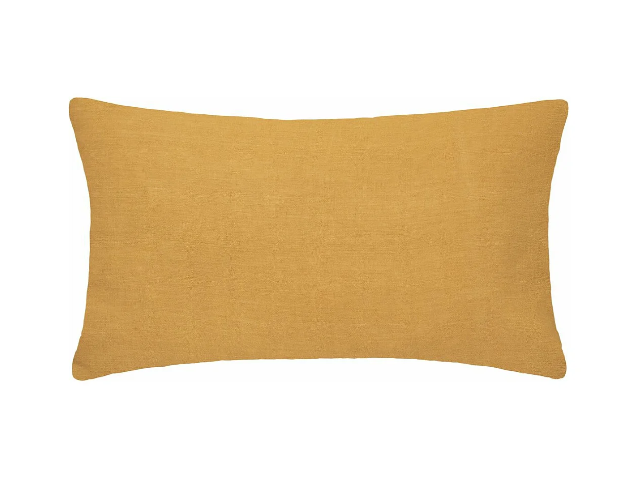 Taie d'Oreiller en Lin "Adorable" 50x70cm Jaune Ocre