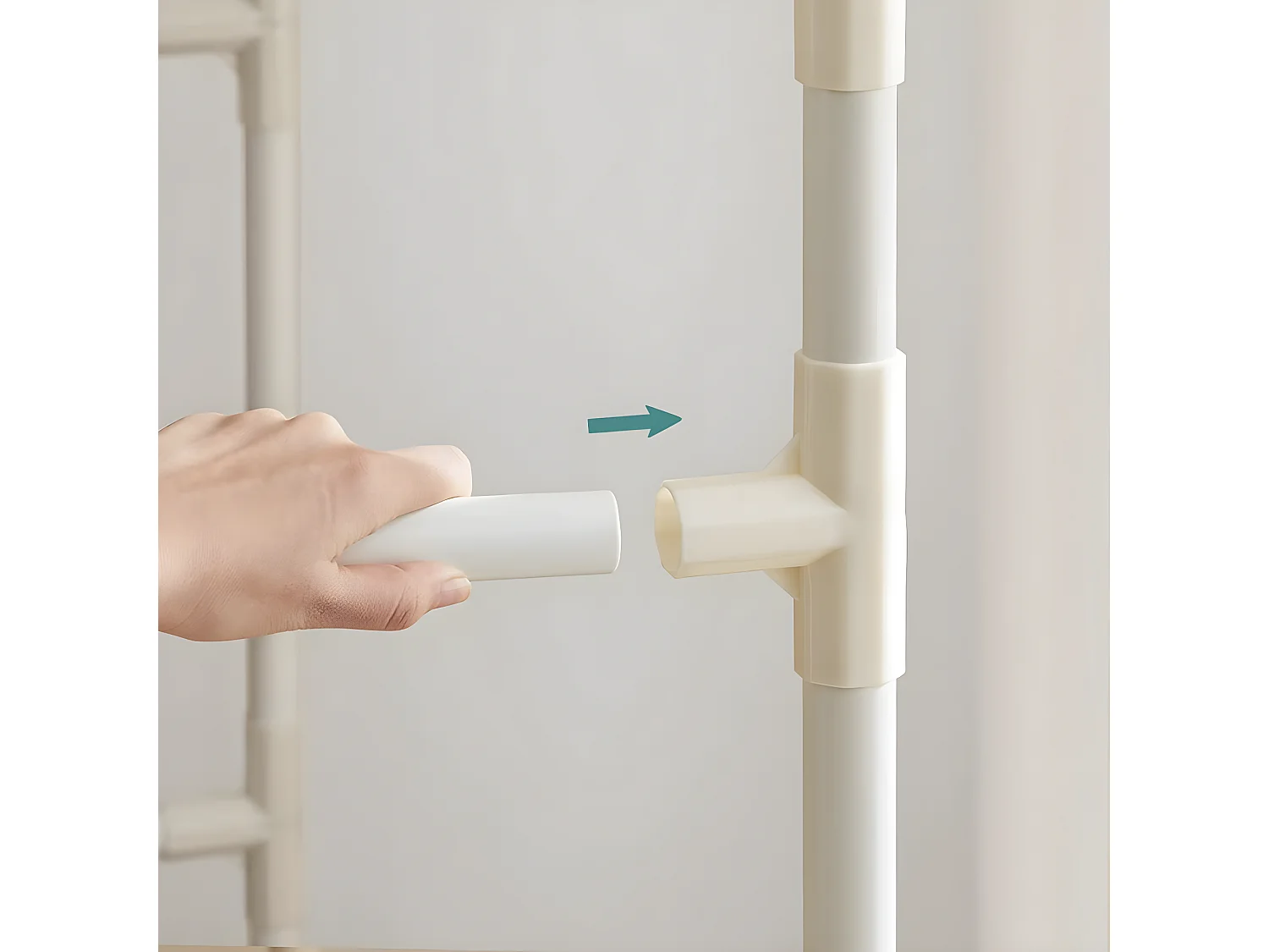 Penderie à Vêtement avec 2 Tringles et 2 Étagères Blanche